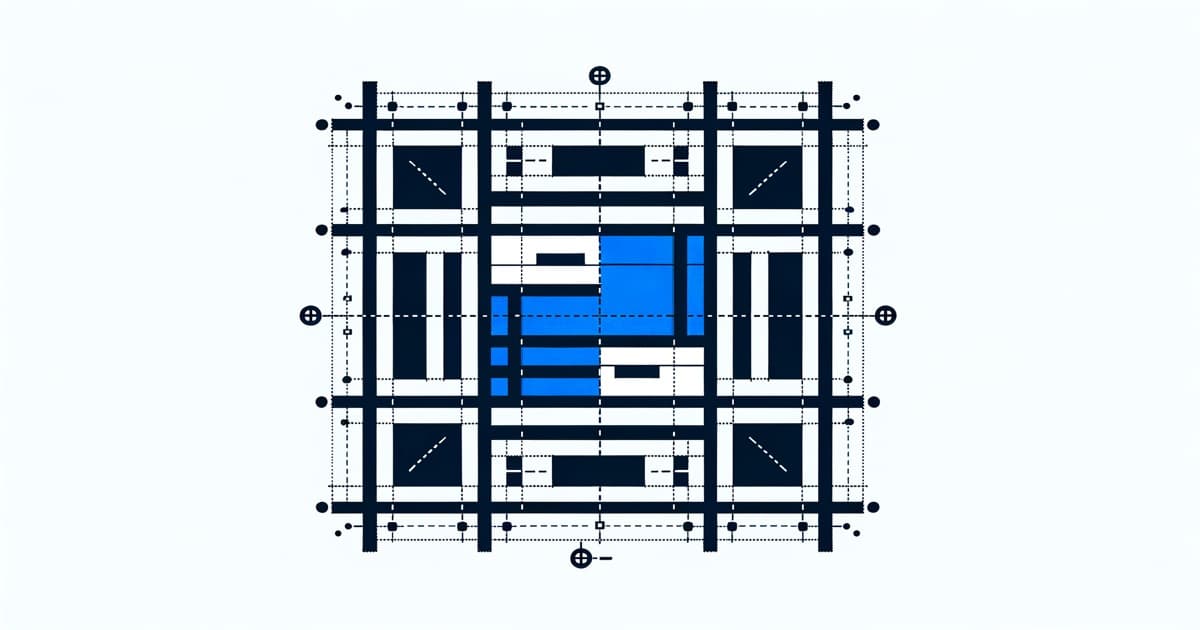 Construction proposal template with minimal blueprint design