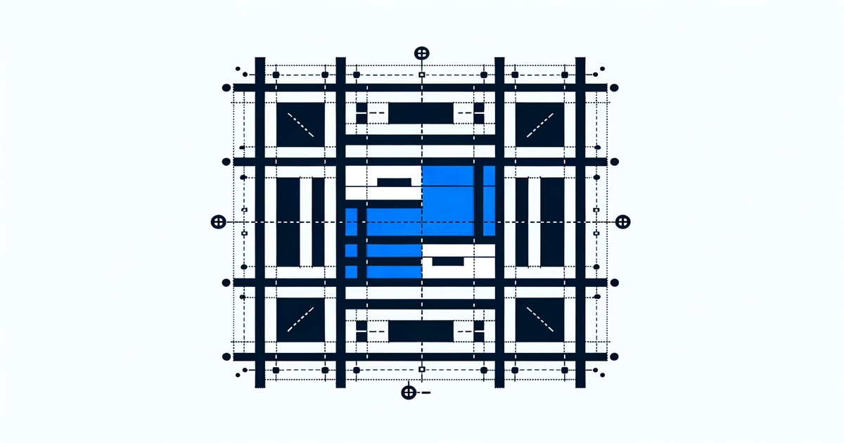 Construction proposal template with minimal blueprint design