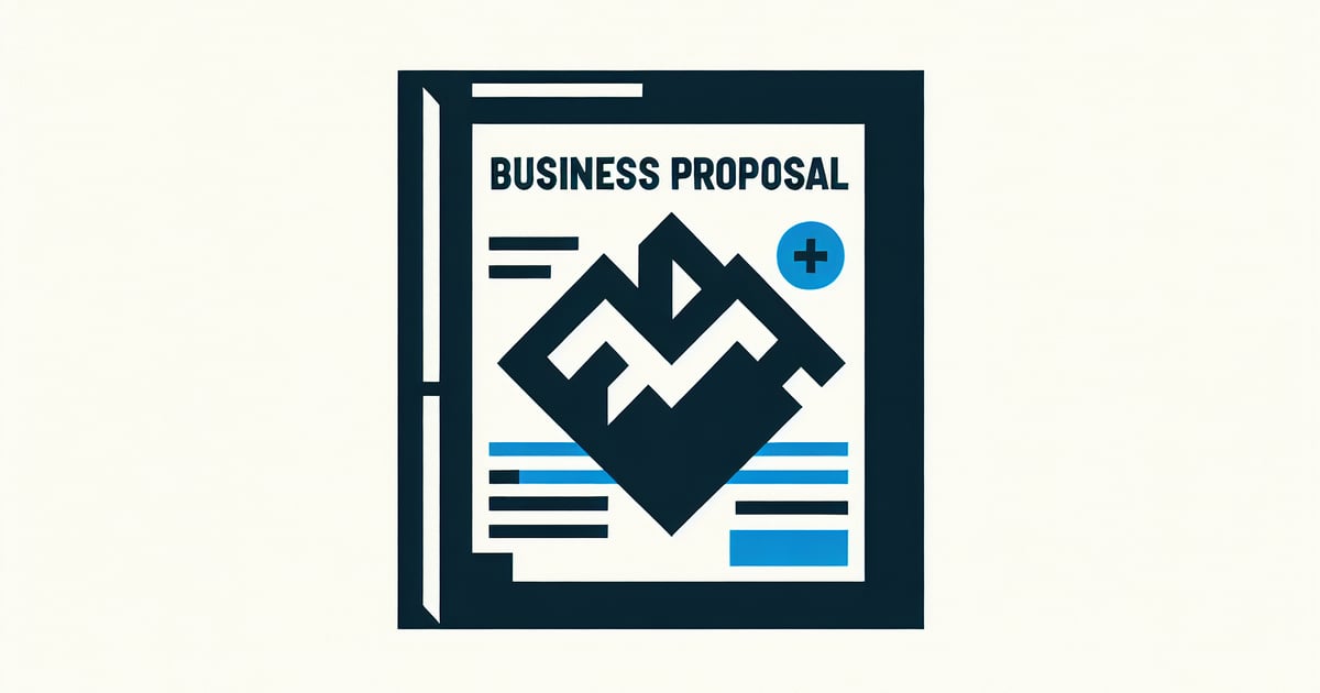Business proposal geometric design with minimal typography
